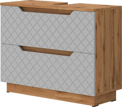 Immagine prodotto di Mobile sottolavabo per bagno Vicco Lotta Grigio 79.6 x 62.5 cm con 2 cassetti, Model 58531