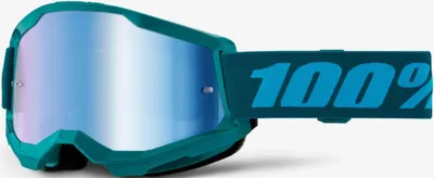 Obrázok produktu pre 100% Strata 2 Essential Chrome motokrosové okuliare, zelené/modré