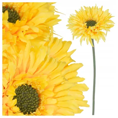 Produktbild von Topoblu Künstliche Gelbe Gerbera 27cm für Deko