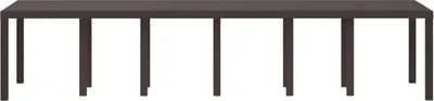 Image de vidaXL Table de jardin marron 350 x 100 x 74 cm en polyrotin
