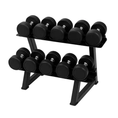 Obrázok produktu pre PH Fitness Default Title SadaPolyuretánčiniek so stojanom, kompaktné vyhotovenie – protišmyková, ideálna na silový tréning a domácu posilňovňu