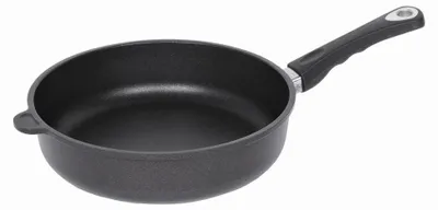 Produktbild von AMT Gastroguss AMT I-728 Bratpfanne, 28 cm max. Durchmesser, Gusseisen/Gussaluminium, Induktionsherd-geeignet, Antihaftbeschichtung, abnehmbarer Griff