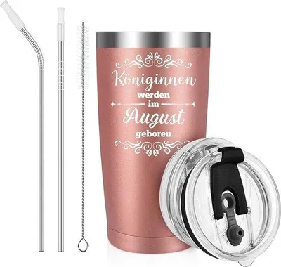 Imagen del producto de Vaso de vino de acero inoxidable con aislamiento al vacío, de 600 ml, ideal como regalo para mujeres, y que incluye 2 tapas
