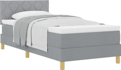 Obrázok produktu pre Posteľ s pružinovým rámom Svetlosivá 100 x 200 cm látka