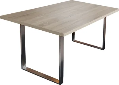 Produktbild von Esstisch "Steel" in eiche sägerau. Abmessungen (BxHxT) 138x76x90 cm