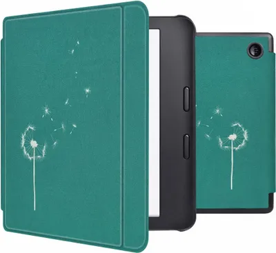 Image de imoshion Design Slim Hard Case Sleepcover with stand for the Kobo Libra 2 / Tolino Vision 6 - Green Dandelion