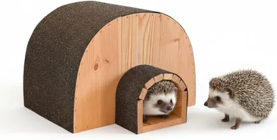 Produktbild von Igelhaus aus Holz mit Bitumendach