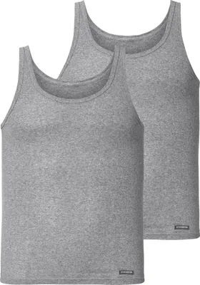 Image de Jan Vanderstorm, lot de 2 maillots de corps SOINI pour homme 0408, gris et marron clair