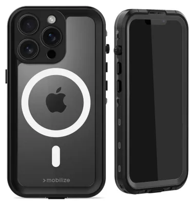 Produktbild von Mobilize Waterproof iPhone 16 Pro Wasserdicht MagSafe Hülle Hardcase Backcover - Schwarz
