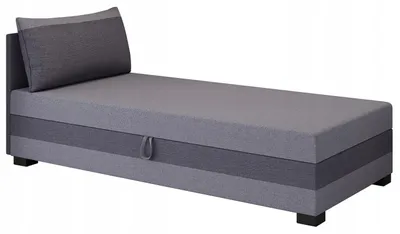 Produktbild von TAPCZANY24 - Boxspringbett Ilia 80x200x42 cm mit Taschenfederkern Matratze, Bett mit Matratze, Polsterbett mit Bettkasten, Gepolstertes Einzel Bett, Schlafsofa - Grau