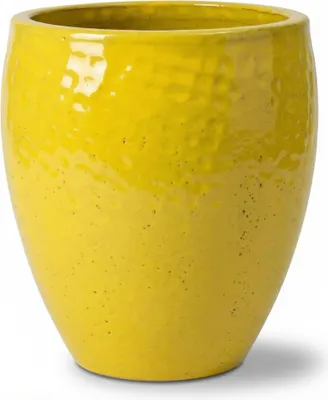 Obrázek produktu pro Keramický květináč na balkon Provencelia POSEIDON, glazovaný, Žlutá, Ø36 x V52 cm, 25 l