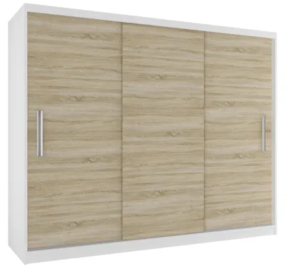 Obrázek produktu pro Šatní skříň s posuvnými dveřmi TIMPAS 235x218 cm BÍLÁ/DUB SONOMA