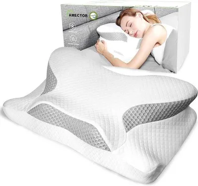Produktbild von Unyqoos® Uamector Memory Foam Nackenkissen – Orthopädisches, ergonomisches Nackenstützkissen für alle Schlafpositionen, Grau