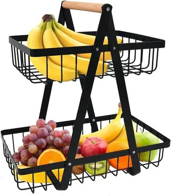 Produktbild von Famanu Obstkorb und Gemüsehalter - platzsparendes Design