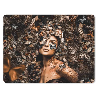 Produktbild von MuchoWow® Mauspad Mousepad Luxus - Pflanzen - Frau 23x19 cm - Mousepads - Maus Mat - Pad - Mausunterlage - Schreibtischunterlage - Mauspad