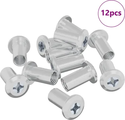 Produktbild von Sicherungsmutter 12 pcs Nickel M6 x 15 mm Stahl