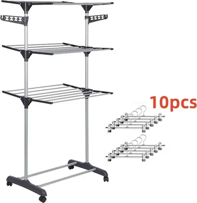 Produktbild von Standtrockner Flügelwäschetrockner Wäscheständer Wäschetrockner mit Flügeln Klappbar 155x55x108cm