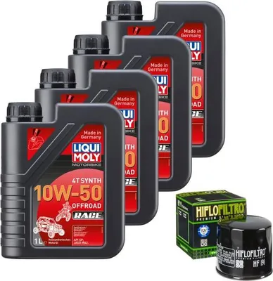 Image de Kit d'entretien pour Benelli TRK 502 500 X ABS 2018, LiquiMol 10W-50 Off. Race 4L