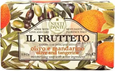 Obrázek produktu pro Nesti Dante Olivové Ovocné Mýdlo s Tangerinkou - Mýdlo s Čerstvou Vůní Tangerinky, 250g