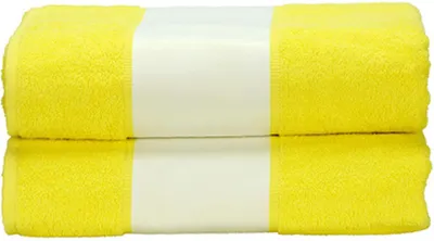 Produktbild von A&R AR081 | Badetuch SUBLI-Me® Bath Towel, 70 x 140 cm - Farbe: Bright Yellow - Größe: 70 x 140 cm