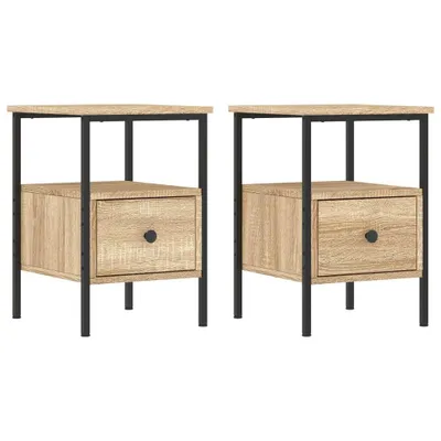Produktbild von vidaXL Nachttische 2 Stk. Sonoma-Eiche 34x36x50 cm Holzwerkstoff