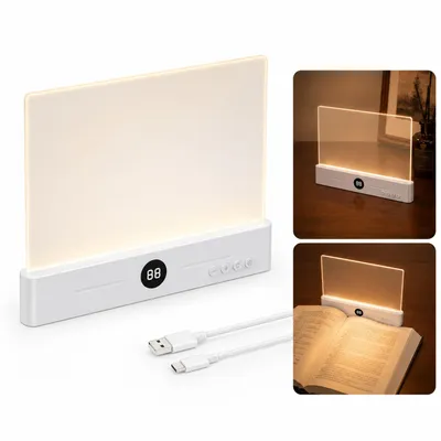 Produktbild von LED-Leselampe für das Lesen im Bett,wiederaufladbare Buchlampe mit 3 Farbtemperaturen,1–99-Min.-Timer,Lesezeichenlicht, Nachtlicht für Bücherliebhaber
