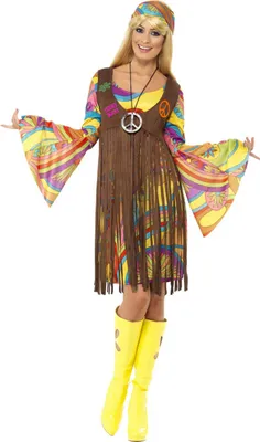 Produktbild von Hippie Kostüm Kleid Karneval Faschingskostüm Damen Größe: S