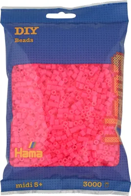 Produktbild von Hama Beutel mit 3000 Midi-Bügelperlen fuchsia