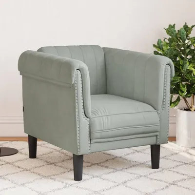 Produktbild von Design Sessel Hellgrau Samt, Schlafsofas 2024 Neu