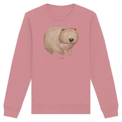 Produktbild von Mr. & Mrs. Panda Nachhaltiger Pullover Wombat Größe XL - Canyon Pink - Geschenk, Sweatshirt, Australien, Das Leben Ist schön, Spruch, Sweater, Motivation, Baumwoll, Bio