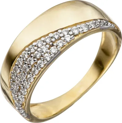 Produktbild von Gr. 58 Damen Ring 333 Gold Gelbgold mit Zirkonia Goldring