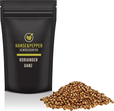 Produktbild von 250g Koriander ganz Top 1A Aromatisch natürlich vom Hanse&Pepper Gewürzkontor  - Gourmet Serie