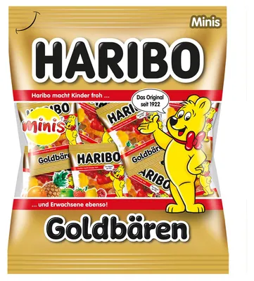 Obrázek produktu pro Haribo Zlatí medvídci v praktickém mini formátu 20 mini sáčků 250g