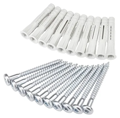 Produktbild von SOTECH Montagebeutel Dübel und Schrauben 5,5 x 60 mm – Befestigungsset (10er Set)