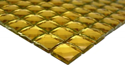 Produktbild von Handmuster Diamant Mosaikfliese gold glänzend Wand Boden Küche Bad Dusche MOS130-GO823_m