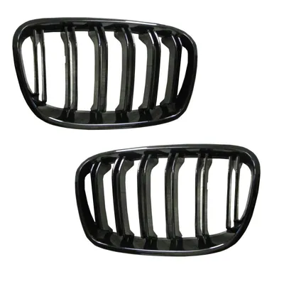 Produktbild von Sport Kühlergrill Front Grill passend FÜR BMW F20 F21 -15 Set schwarz Doppelsteg