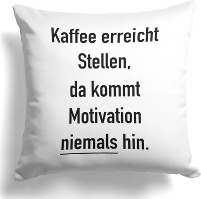 Produktbild von 22Feels Lustiges Kissen Deko Humor Spruch Witzig Motiv Geschenk Büro Frauen Dekoration Wohnaccessoire Wohnzimmer Schlafzimmer Couch