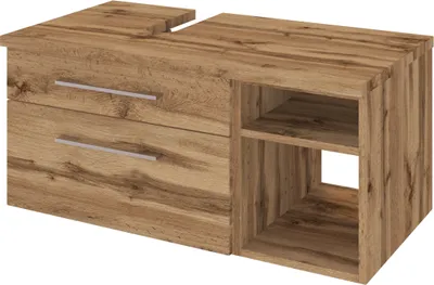 Produktbild von Held Möbel Unterbeckenschrank Davos 90 cm (links) Wotaneiche/Wotaneiche