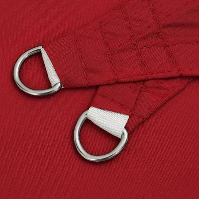 Immagine prodotto di Telo ombreggiante triangolare - Tenda da sole 5 x 6 x 6 m - Tessuto Oxford impermeabile - Resistente ai raggi UV - Rosso