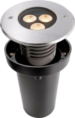 Obrázok produktu pre LED zapustené podlahové svietidlo I 3000K Ø 116 mm strieborná IP67 stmievateľné