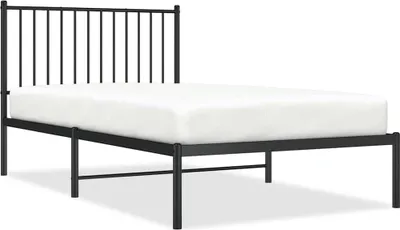 Obrázek produktu pro vidaXL Postel s čelem kovová černá 100x190 cm