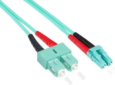 Produktbild von Patchkabel LWL Duplex OM3 (Multimode, 50/125) SC/LC, 3m, Good Connections®