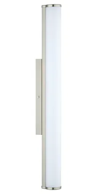 Image de Eglo 94716 Calnova Applique de salle de bains Acier nickel mat Verre satiné Blanc