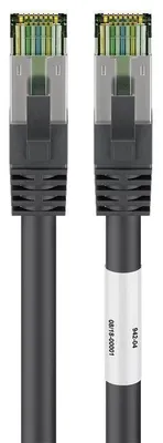 Produktbild von goobay CAT 8.1 Patchkabel S/FTP PiMF mit halogenfreiem Kabelmantel AWG 24 schwarz 5 m
