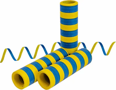 Produktbild von Luftschlangen blau-gelb 5 Stück
