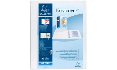 Produktbild von EXACOMPTA Präsentations-Ringbuch, A4 Maxi, weiß, 4D-Ring