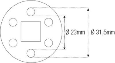 Image de JMP Nutmuttern-Stecknuss für Lenkkopf Innen-Ø 23 mm/Außen-Ø 31,5 mm 6 Haken MV Agusta