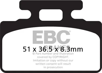 Zdjęcie produktu dla Klocki hamulcowe EBC FA151 (kpl. na 1 tarcze)