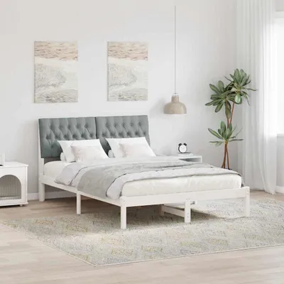 Obrázok produktu pre Maison Exclusive - posteľový rám s čalúneným čelom Biela 160 x 200 cm