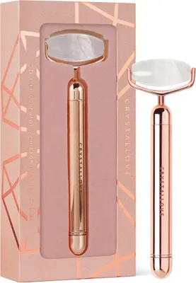 Obrázek produktu pro CRYSTALLOVE Pulzující váleček z horského křišťálu - růžové zlato